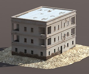 Derelict House #132 Low Poly 3d Model