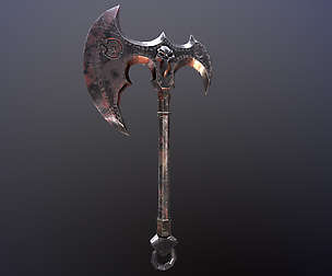 Stylized axe game ready model
