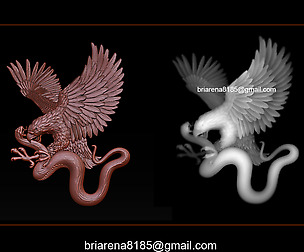 Eagle and snake pendant jewelry