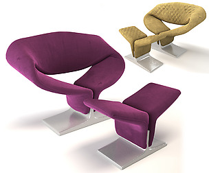 Pierre Paulin ribbon chair