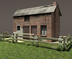 Derelict House Barn Low Poly #151