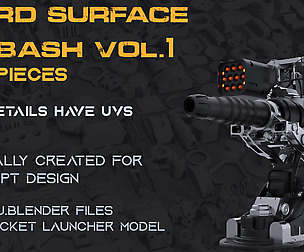 Sci-fi hard surface kitbash vol.1 500 details