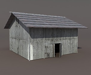 Old Barn Low poly 3d Model