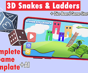 3D Snakes and Ladders - Complete Game Template