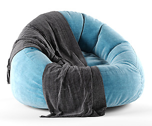 Bean Bag Big Joe Lumin Chair Blue Fat