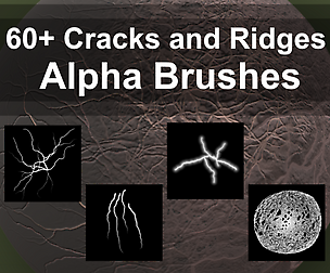 60+ Alpha Brushes - Cracks and Ridges