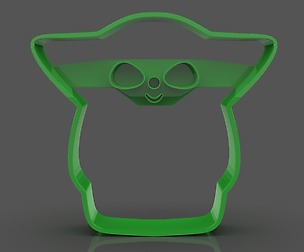 Stylized Baby Yoda Cookie Cutter 3D print