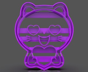 Cat in Love Cookie Cutter