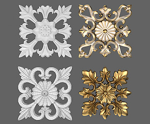 Decorative Wall Rosettes 01
