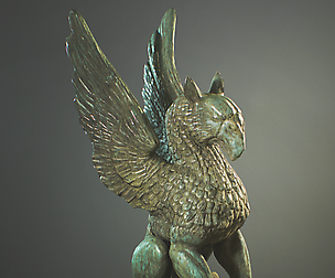 Griffin Statue - Lowpoly Ingame model