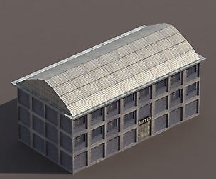 Factory Low poly Modular 3d Model