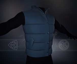 Blue Puffer Vest