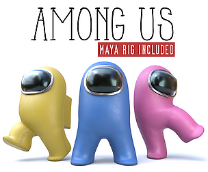 Among us characters - Maya rig included