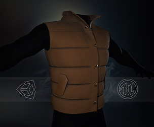 Brown Puffer Vest