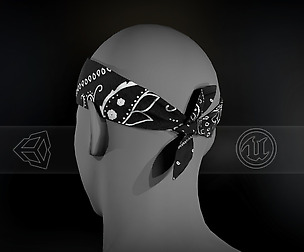Black Paisley Bandana