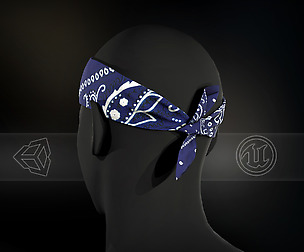 Blue Paisley Bandana