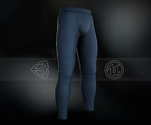 Blue Skinny Medieval Pants