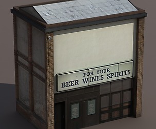 Store House Low Poly 3d Model