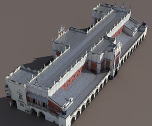 Krakow `Sukiennice` Hall Low Poly 3d Model