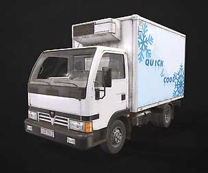 Light Truck Refrigerated - Low Poly