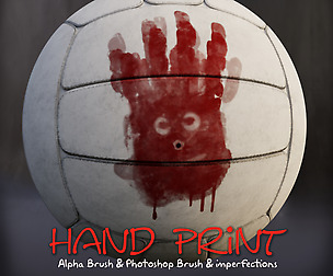 Hand Print Brushes