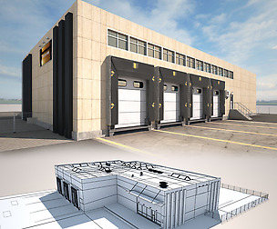 Cargo Building TIR Low Poly
