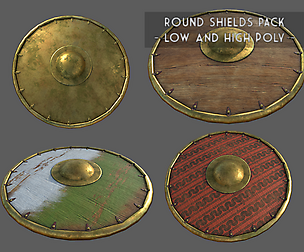 Round shields PBR pack