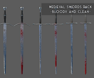 Medieval Swords pack -Bloody and clean