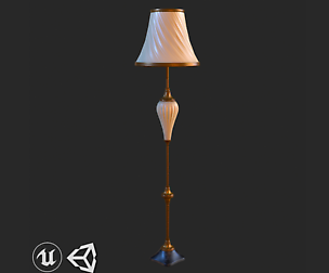 Vintage Floor Lamp PBR Game Ready
