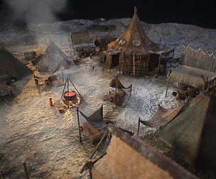 Top-Down Barbarian Camp (LowPoly)