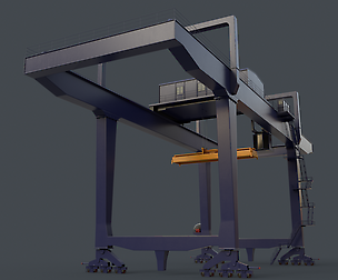 PBR Rail Mounted Gantry Crane RMG V1 - Blue Dark