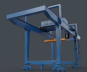 PBR Rail Mounted Gantry Crane RMG V1 - Blue Light