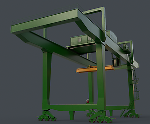 PBR Rail Mounted Gantry Crane RMG V1 - Green