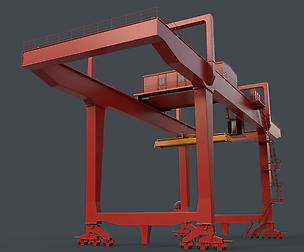 PBR Rail Mounted Gantry Crane RMG V1 - Red