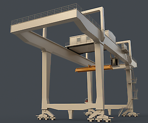 PBR Rail Mounted Gantry Crane RMG V1 - White