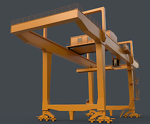 PBR Rail Mounted Gantry Crane RMG V1 - Yellow Dark
