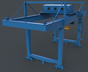 PBR Rail Mounted Gantry Crane RMG V2 - Blue Light