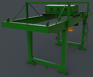 PBR Rail Mounted Gantry Crane RMG V2 - Green