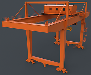 PBR Rail Mounted Gantry Crane RMG V2 - Orange