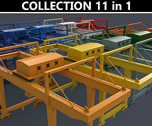 PBR Rail Mounted Gantry Crane V2 Multi color Pack