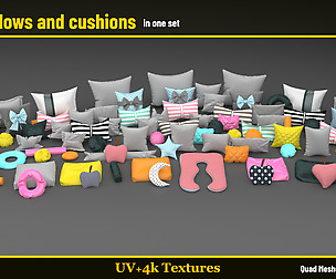 100 Pillows and Cushions in one set