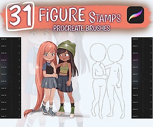 Figure Stamps Brushes for Procreate