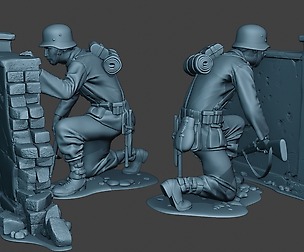 German soldier ww2 cover down G5