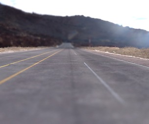 Realistic seamless desert road - complete scene