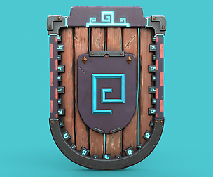 Stylized Shield 3D Realtime Model