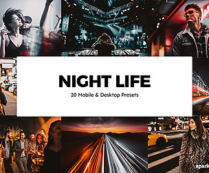 20 Night Life Lightroom Presets and LUTs