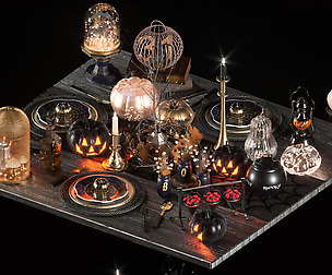 halloween tablesetting