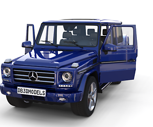 Mercedes Benz G Class with interior Blue