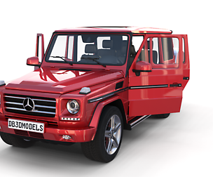 Mercedes Benz G Class with interior Red