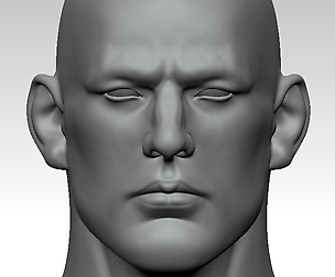 3D High Poly Male Face basic (obj)